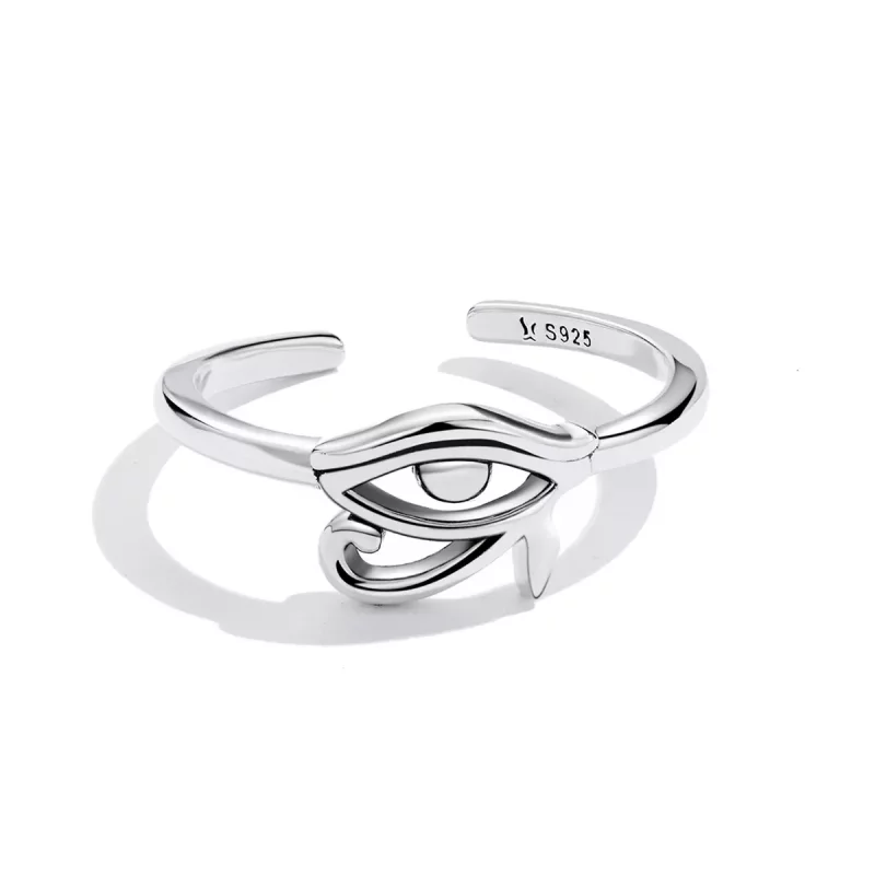 (imagen para) Anillo abierto estilo Pandora con el Ojo de Horus - SCR801 - Ver 3