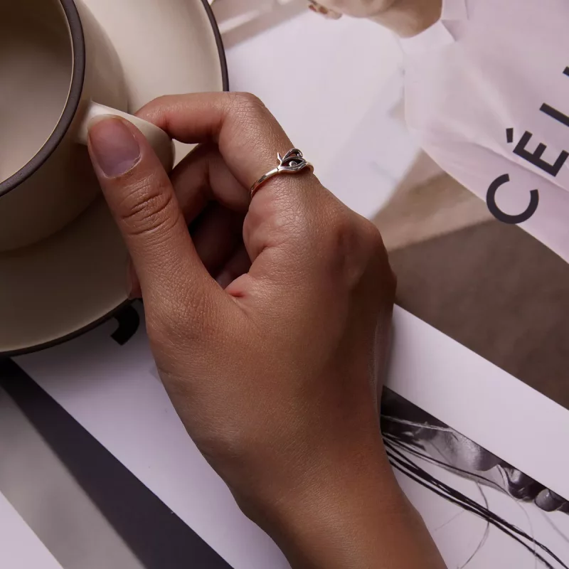 (imagen para) Anillo abierto estilo Pandora con el Ojo de Horus - SCR801 - Ver 5