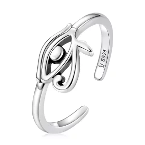 (imagen para) Anillo abierto estilo Pandora con el Ojo de Horus - SCR801