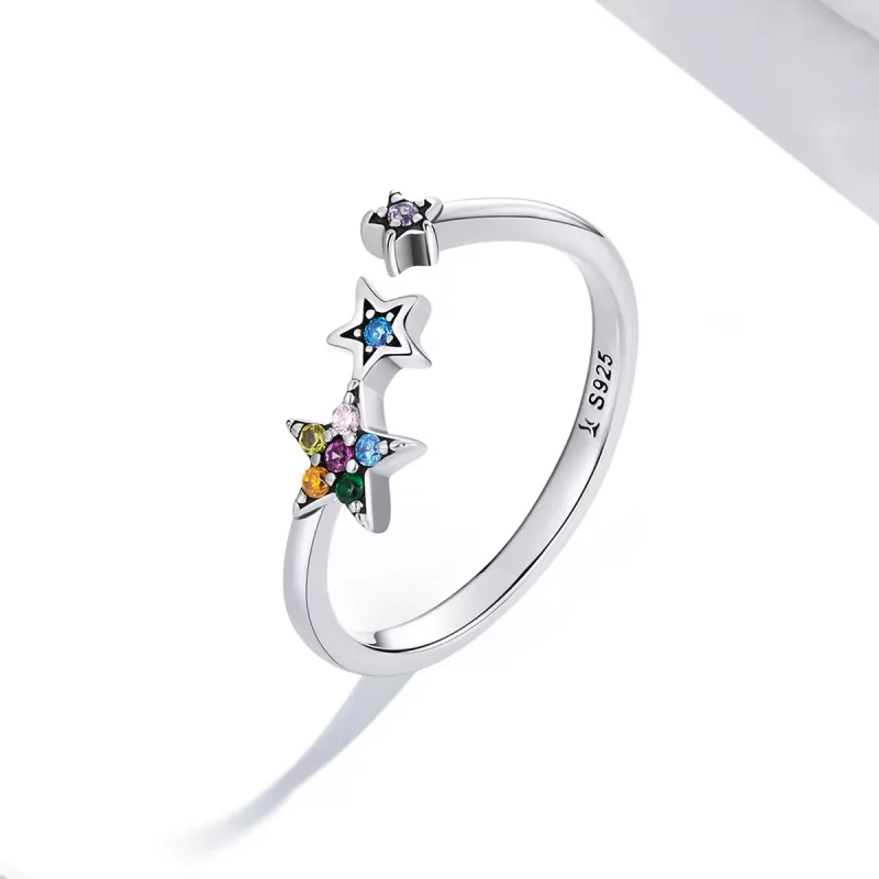 (imagen para) Anillo abierto estilo Pandora con estrella - SCR769 - Ver 2