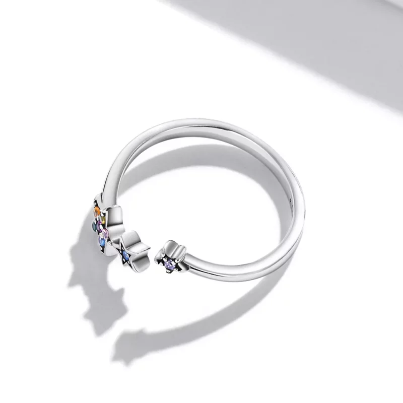 (imagen para) Anillo abierto estilo Pandora con estrella - SCR769 - Ver 4