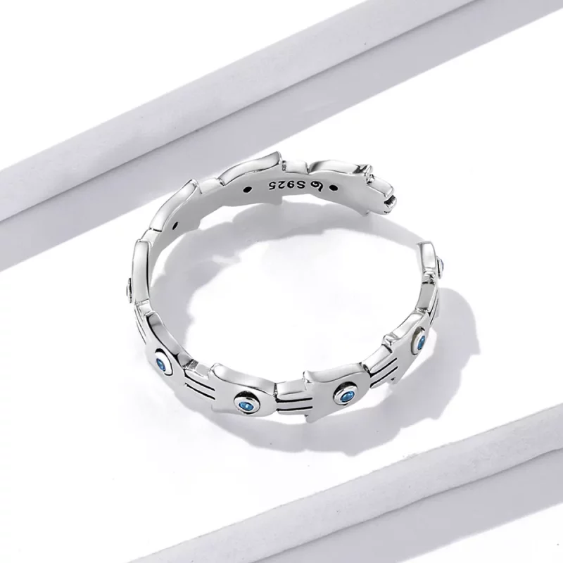 (imagen para) Anillo abierto estilo Pandora con la Mano de Fátima - BSR237 - Ver 4