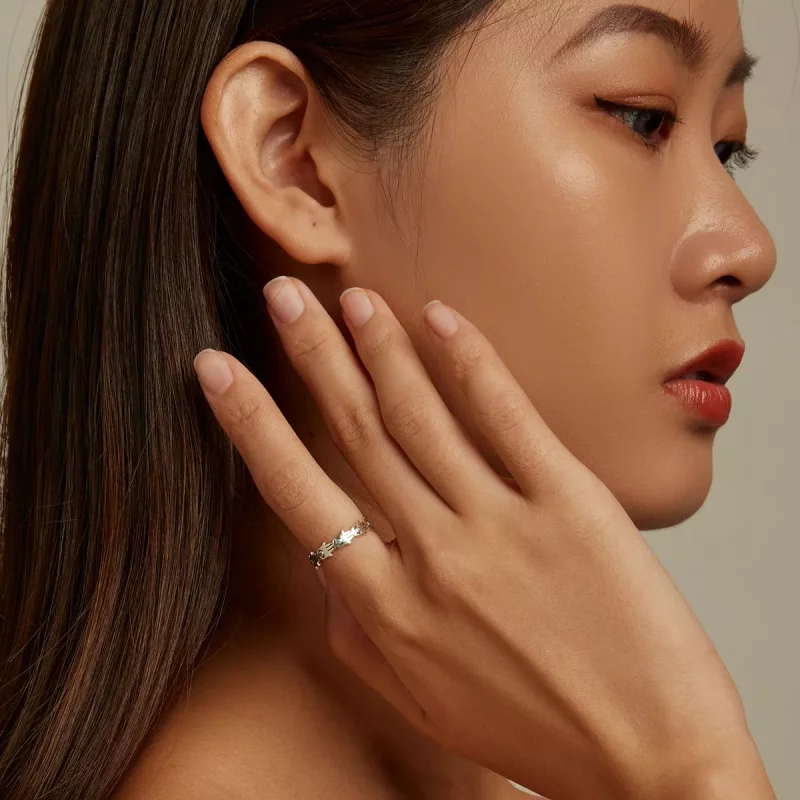 (imagen para) Anillo abierto estilo Pandora con la Mano de Fátima - BSR237 - Ver 8