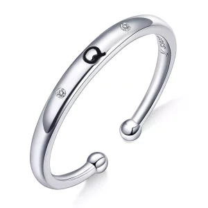 (imagen para) Anillo abierto estilo Pandora con letra Q - SCR544-Q