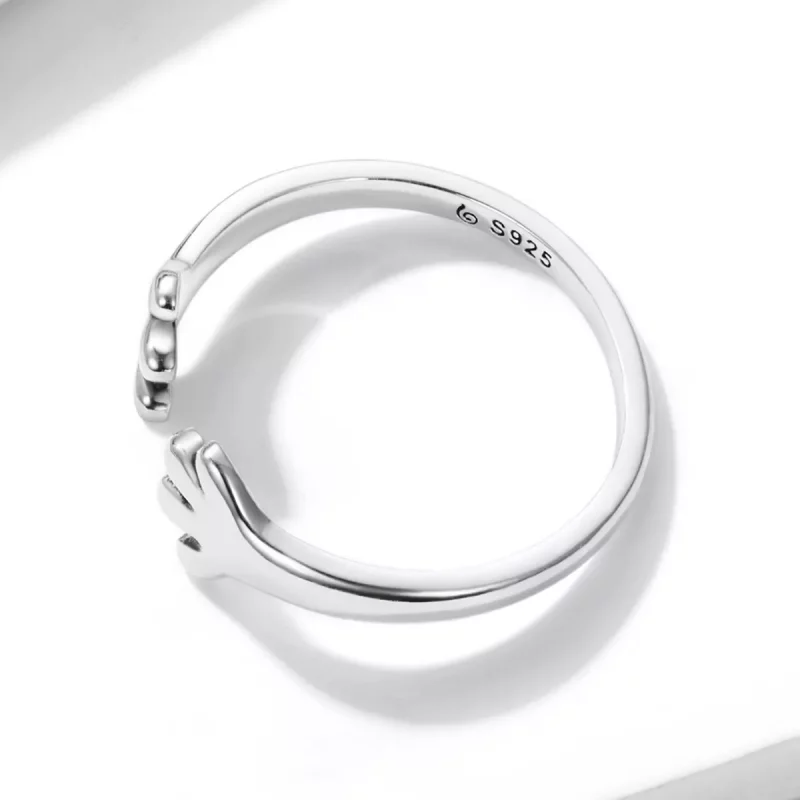 (imagen para) Anillo abierto estilo Pandora con lindo cachorro - BSR225 - Ver 4