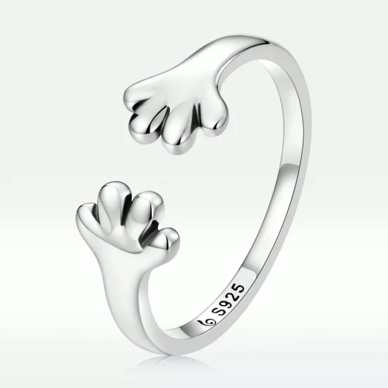 (imagen para) Anillo abierto estilo Pandora con lindo cachorro - BSR225