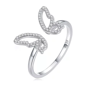(imagen para) Anillo abierto estilo Pandora con mariposa - BSR278