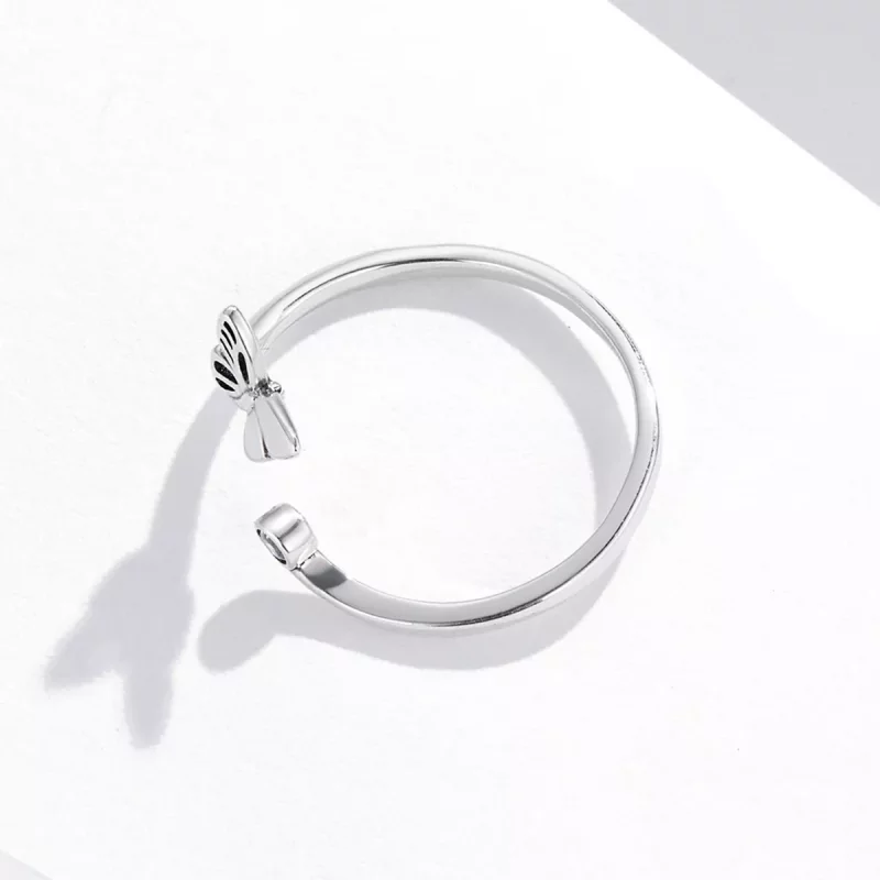 (imagen para) Anillo abierto estilo Pandora con mariposa - SCR772 - Ver 3
