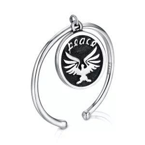 (imagen para) Anillo abierto estilo Pandora con monedas vintage - SCR655