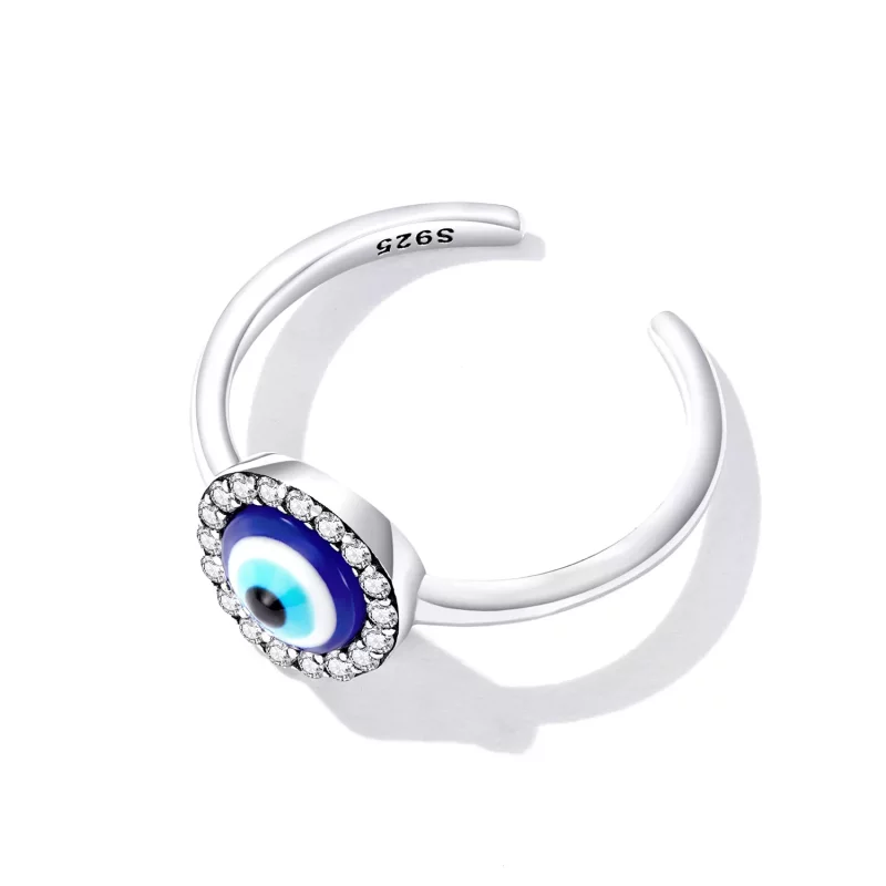 (imagen para) Anillo abierto estilo Pandora con ojo de demonio - BSR254 - Ver 4