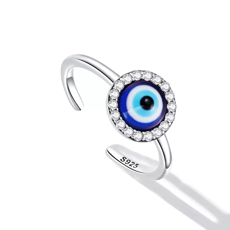 (imagen para) Anillo abierto estilo Pandora con ojo de demonio - BSR254 - Ver 5