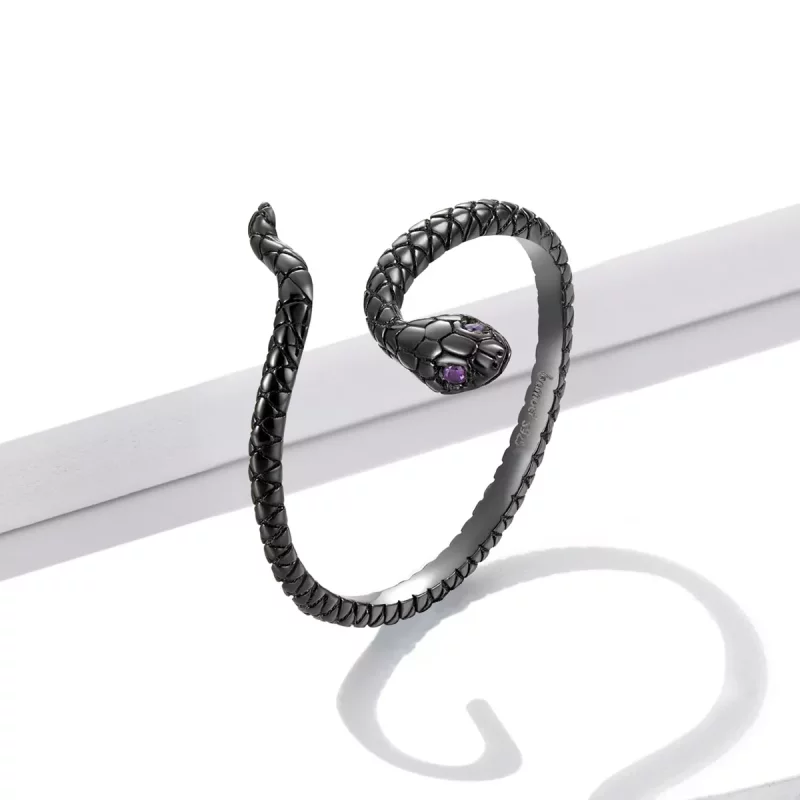 (imagen para) Anillo abierto estilo Pandora con serpiente mística - BSR236 - Ver 2