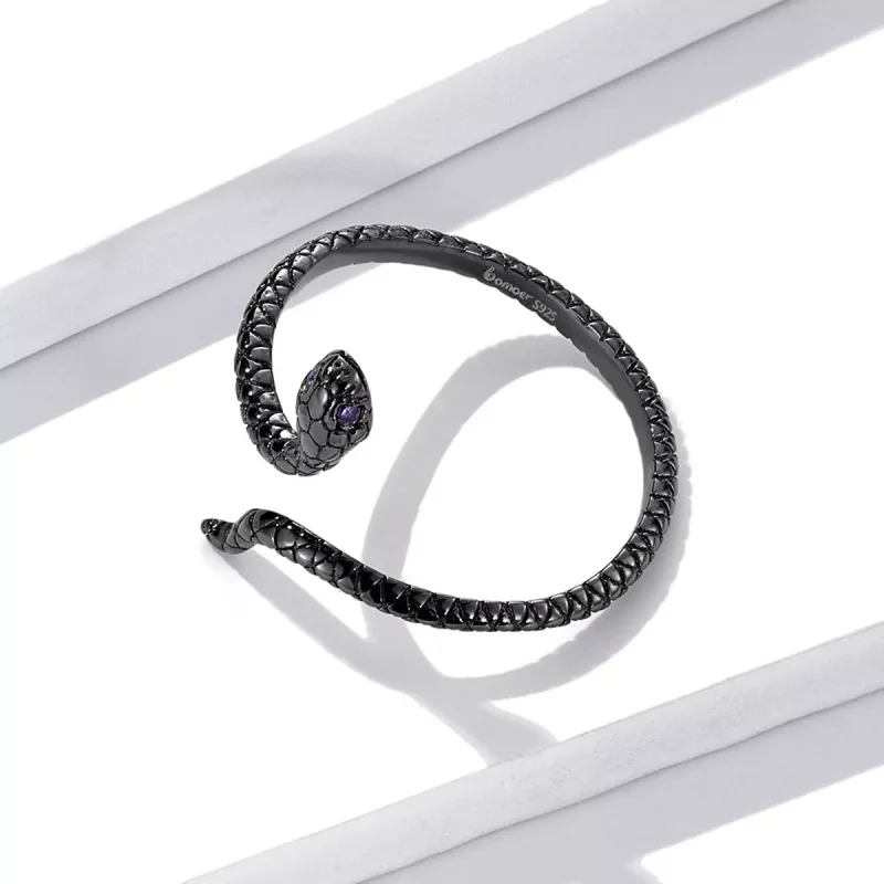 (imagen para) Anillo abierto estilo Pandora con serpiente mística - BSR236 - Ver 3
