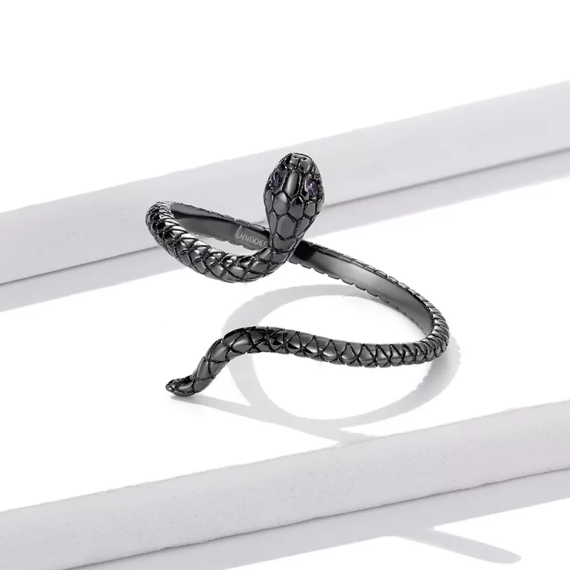 (imagen para) Anillo abierto estilo Pandora con serpiente mística - BSR236 - Ver 4