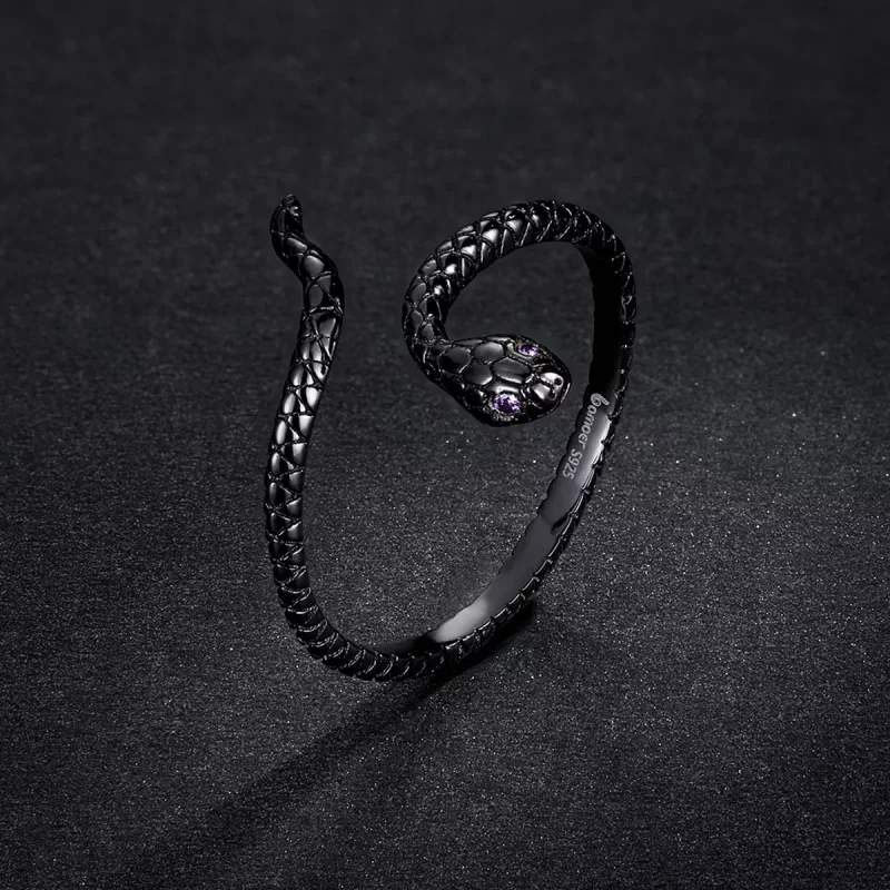 (imagen para) Anillo abierto estilo Pandora con serpiente mística - BSR236 - Ver 5