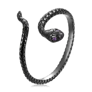 (imagen para) Anillo abierto estilo Pandora con serpiente mística - BSR236