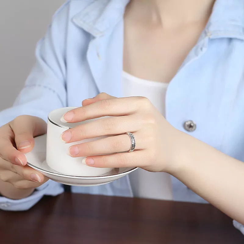(imagen para) Anillo abierto estilo Pandora de amor para parejas - VSR014 - Ver 7