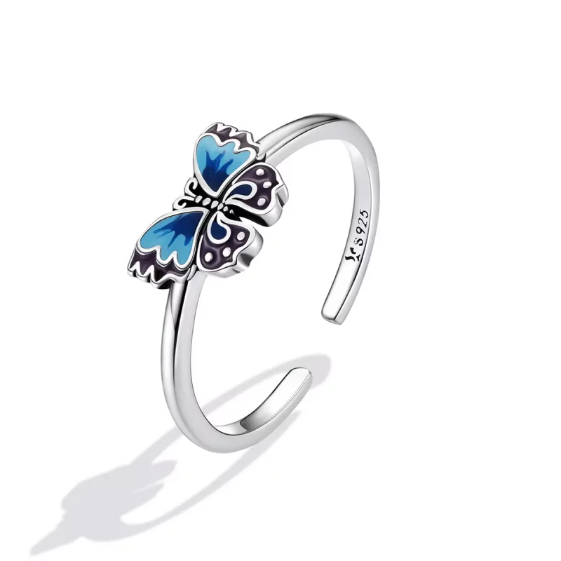 (imagen para) Anillo abierto estilo Pandora Retro Mariposa - SCR802 - Ver 2