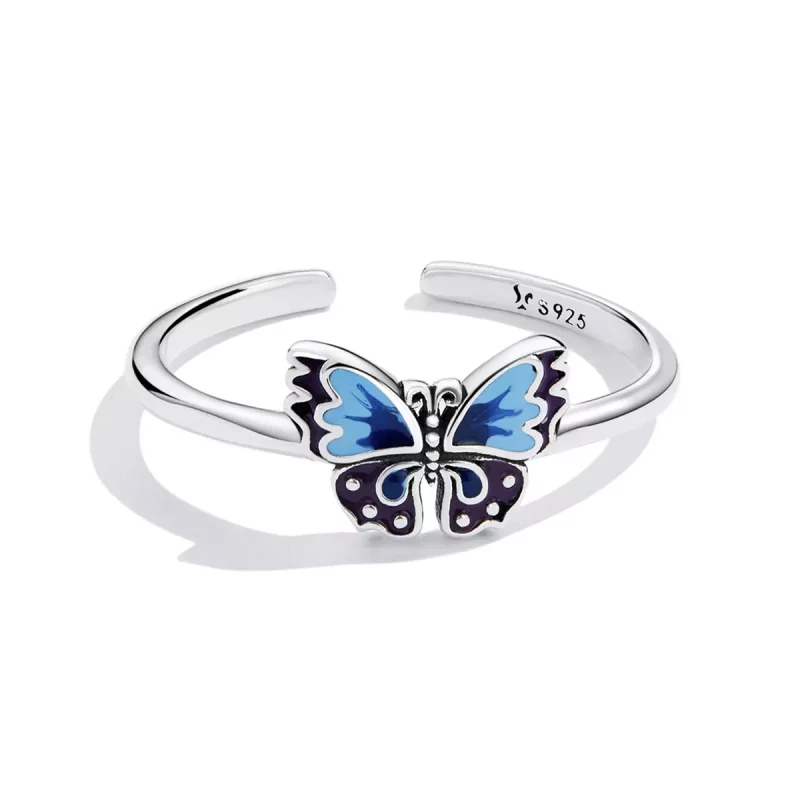 (imagen para) Anillo abierto estilo Pandora Retro Mariposa - SCR802 - Ver 3