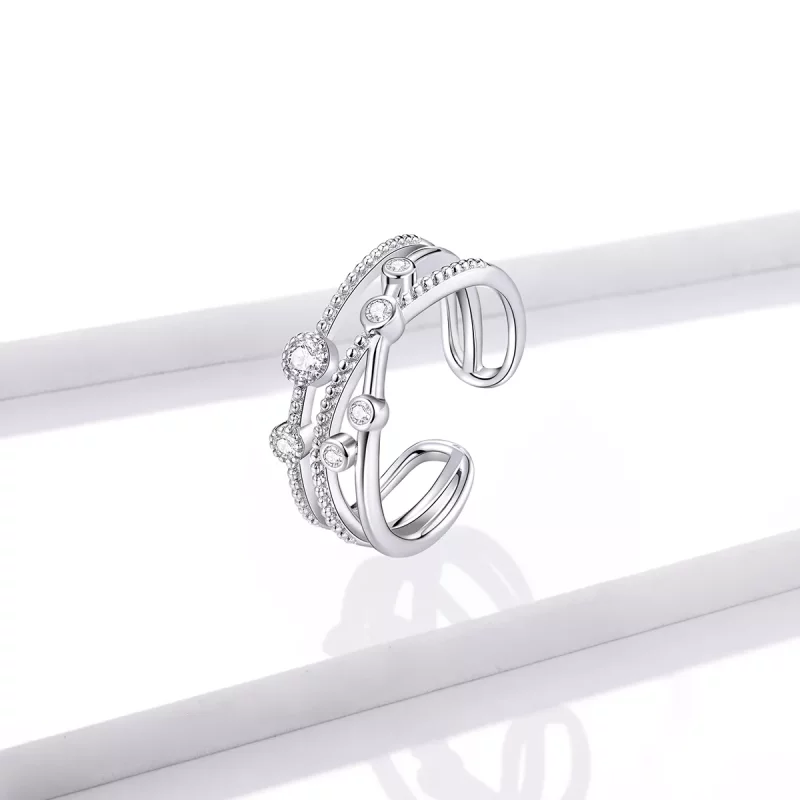 (imagen para) Anillo abierto estilo Pandora Shine Star - BSR162 - Ver 2