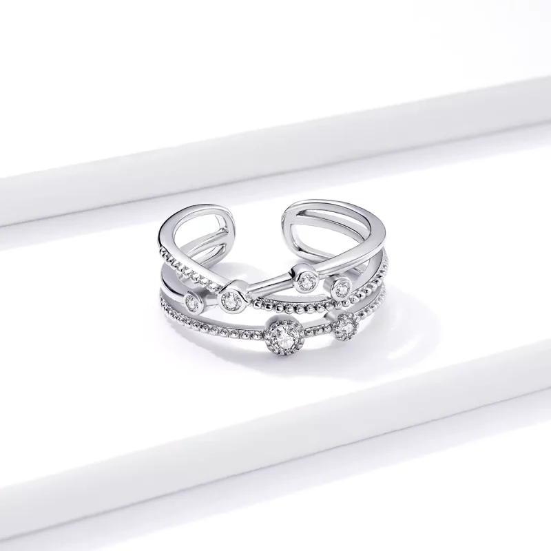 (imagen para) Anillo abierto estilo Pandora Shine Star - BSR162 - Ver 4