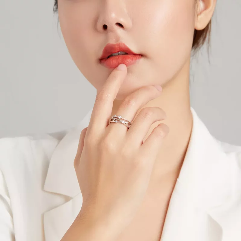 (imagen para) Anillo abierto estilo Pandora Shine Star - BSR162 - Ver 6