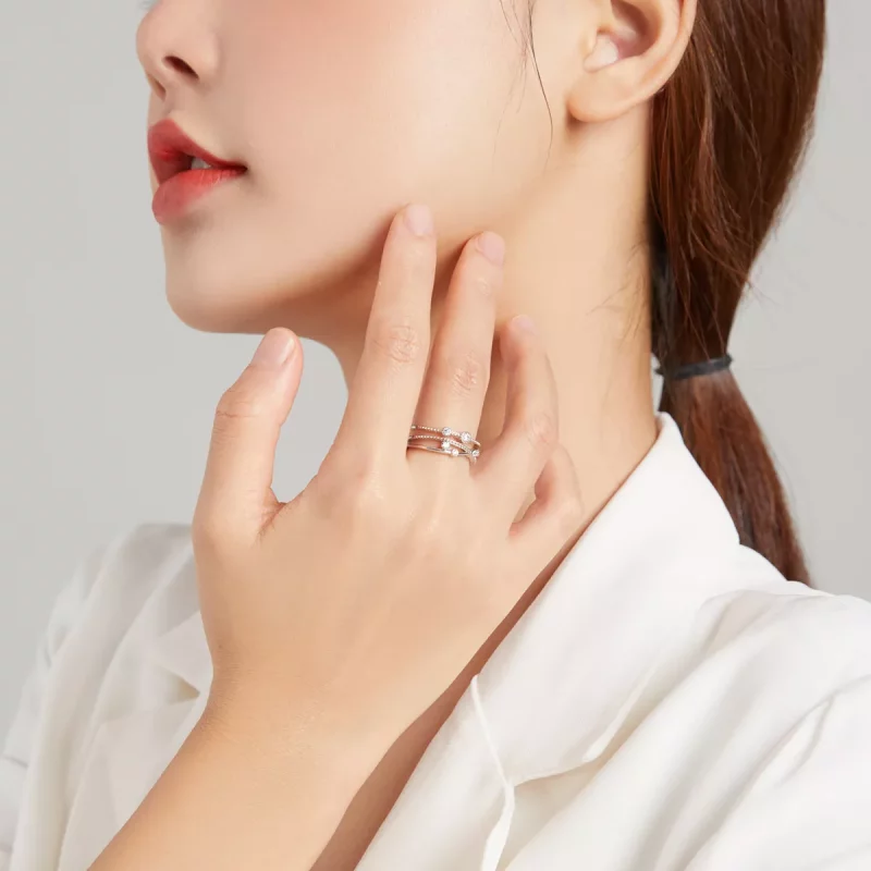 (imagen para) Anillo abierto estilo Pandora Shine Star - BSR162 - Ver 7