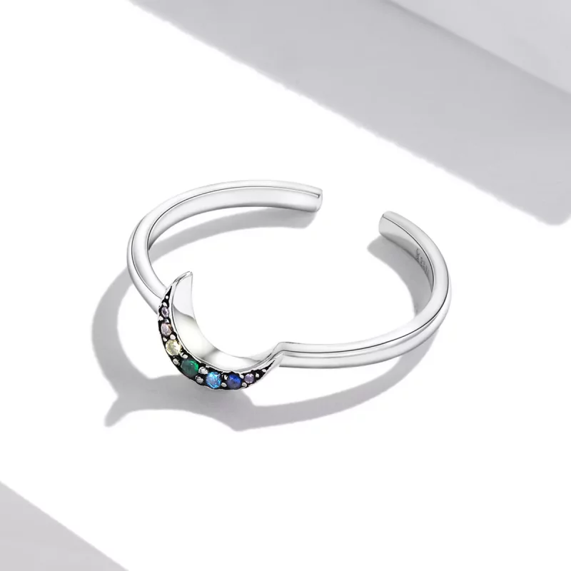 (imagen para) Anillo abierto estilo Pandora Shine The Moon - SCR778 - Ver 4