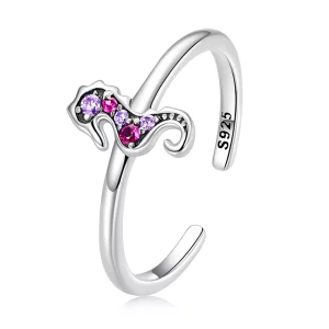Anillo Abierto Exquisito Estilo Pandora con Caballito de Mar - SCR816 (imagen para) Anillo Abierto Exquisito Estilo Pandora con Caballito de Mar - SCR816