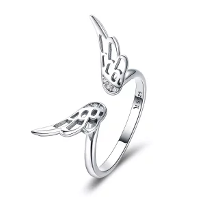 (imagen para) Anillo de alas de elfo plateado estilo Pandora - SCR457