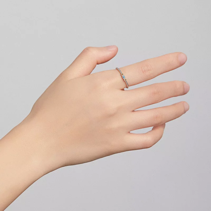 (imagen para) Anillo de Amor del Arco Iris de Plata Estilo Pandora - SCR721 - Ver 8