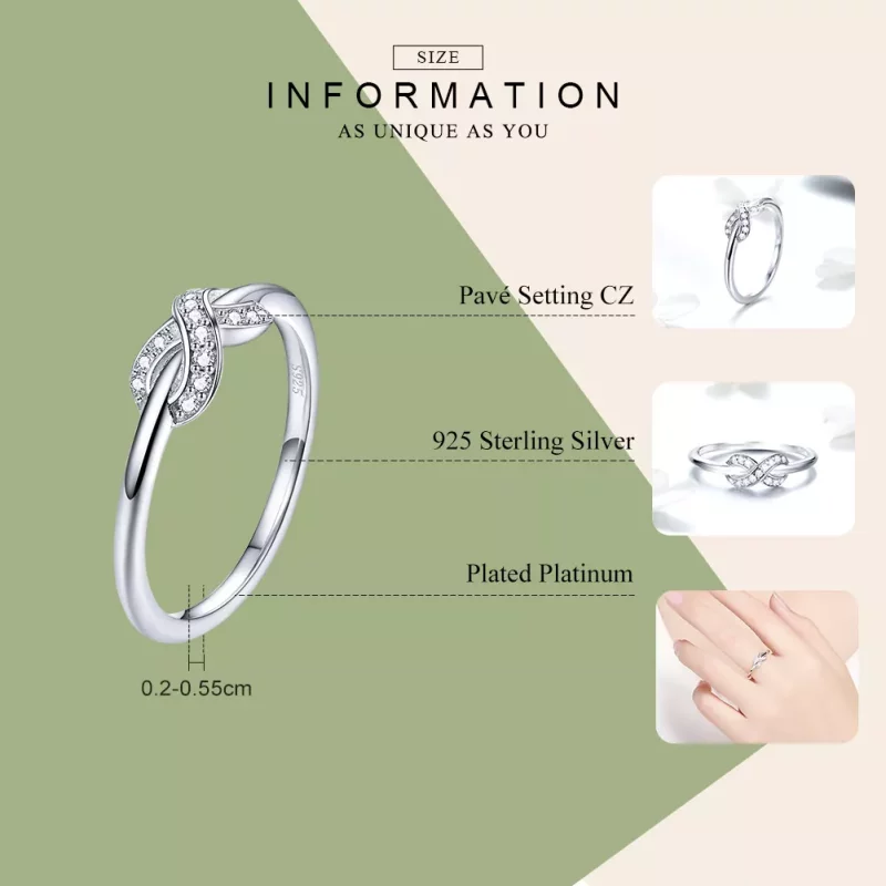 (imagen para) Anillo de Amor Infinito de Estilo Pandora en Plata - SCR494 - Ver 3