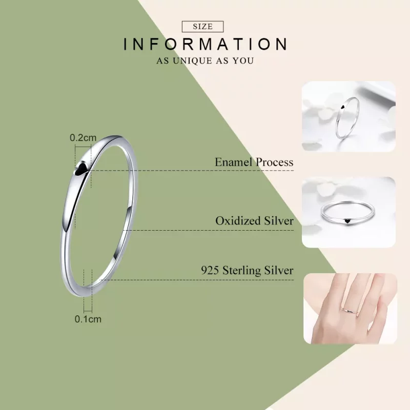 (imagen para) Anillo de Amor Simple de Plata Estilo Pandora - SCR468 - Ver 3