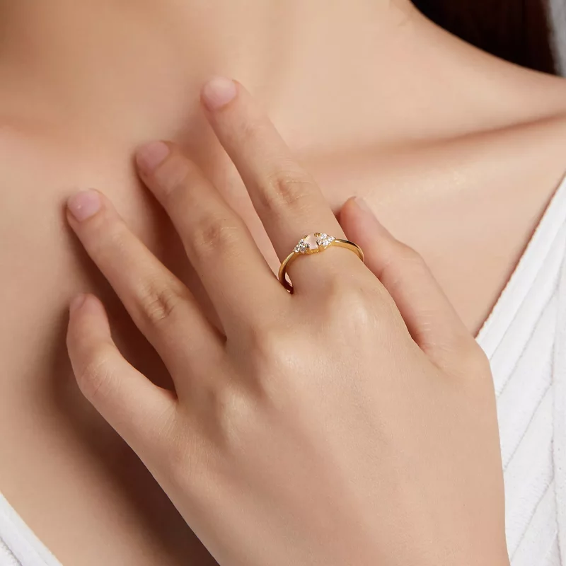 (imagen para) Anillo de estilo Pandora con diseño de Amor Eterno - SCR534-AC - Ver 4