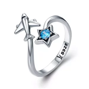 (imagen para) Anillo de estilo Pandora con estrella de plata Star Tours - SCR322