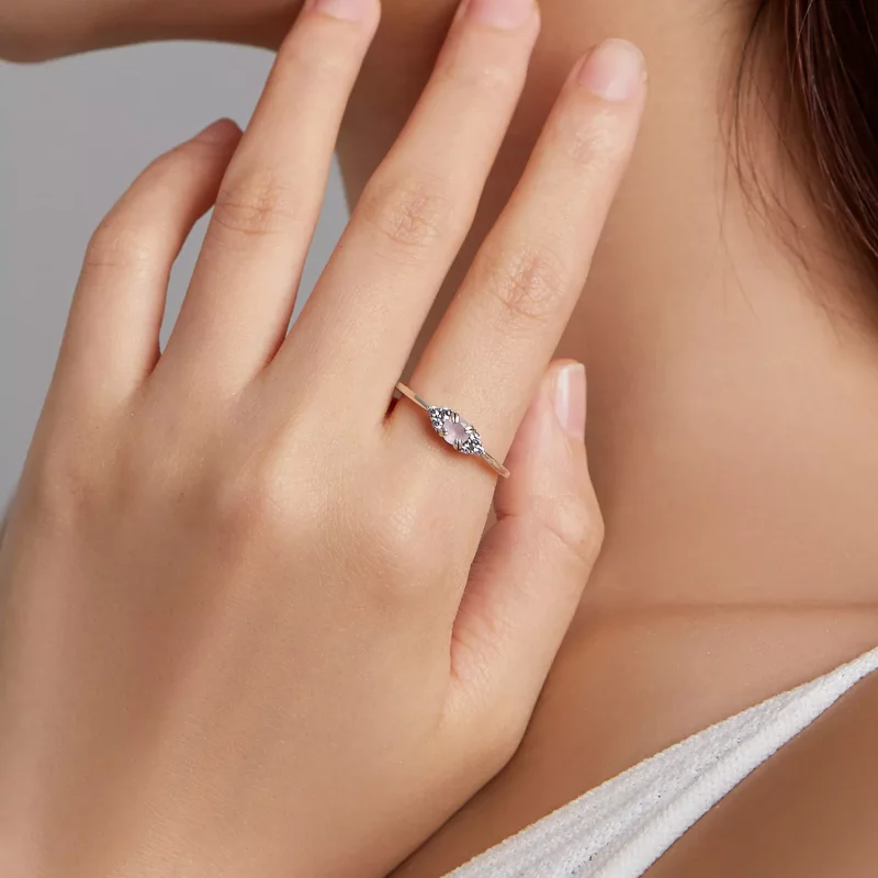 (imagen para) Anillo de estilo Pandora de Amor Eterno - SCR534-PK - Ver 5
