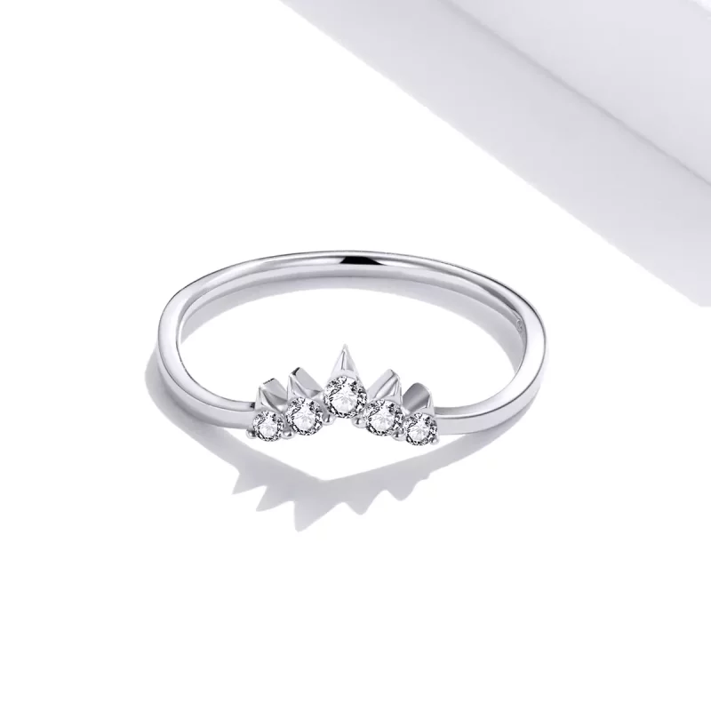 (imagen para) Anillo de estilo Pandora en plata con corona de princesa - SCR686 - Ver 4