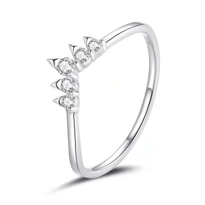(imagen para) Anillo de estilo Pandora en plata con corona de princesa - SCR686