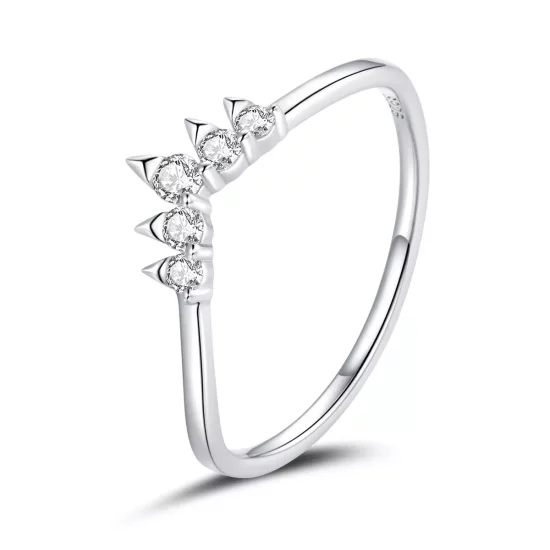 (imagen para) Anillo de estilo Pandora en plata con corona de princesa - SCR686