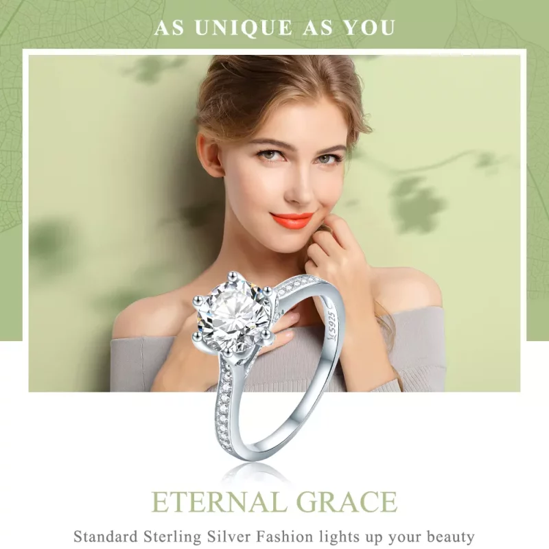 (imagen para) Anillo de eternidad estilo Pandora en plata - SCR342 - Ver 2