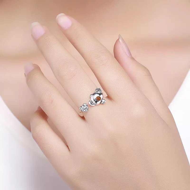 (imagen para) Anillo de hada adorable estilo Pandora en plata - SCR355 - Ver 3