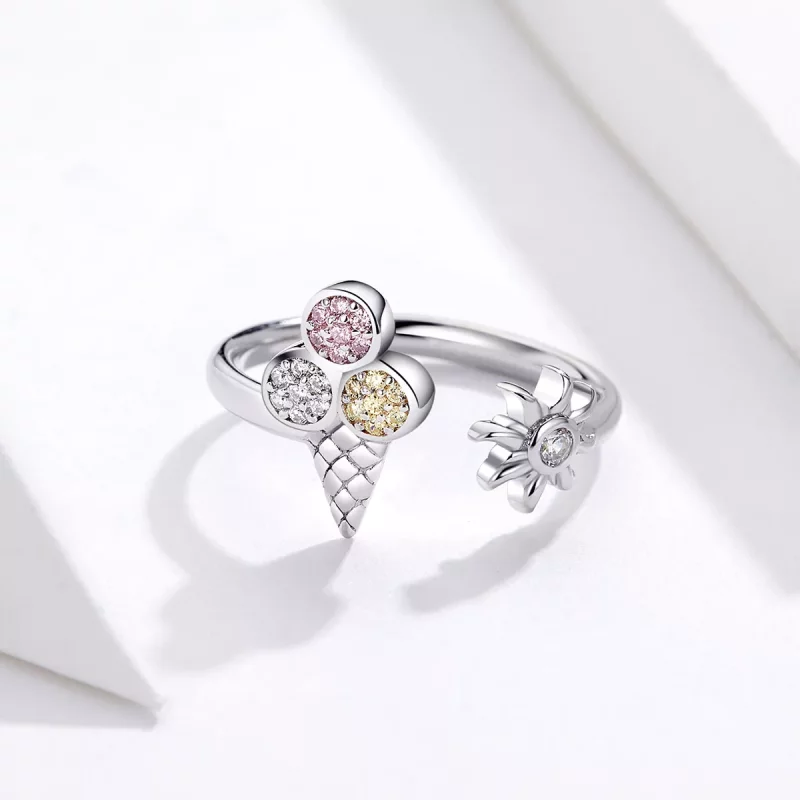 (imagen para) Anillo de helado de plata al estilo Pandora - SCR529 - Ver 4