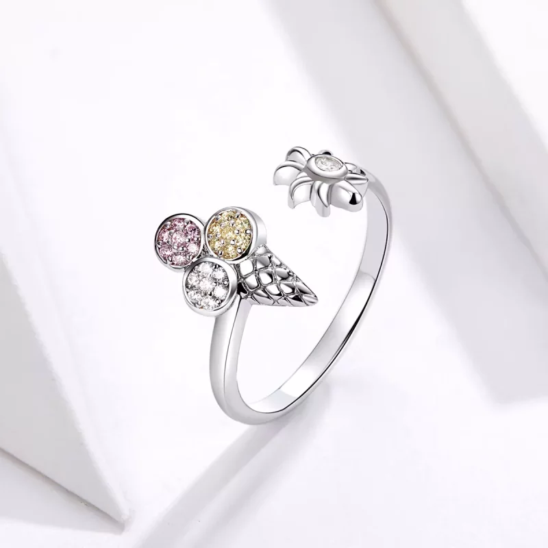 (imagen para) Anillo de helado de plata al estilo Pandora - SCR529 - Ver 5