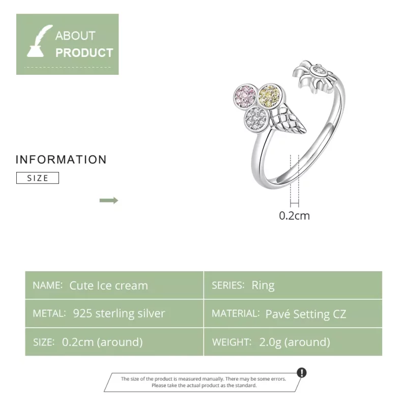 (imagen para) Anillo de helado de plata al estilo Pandora - SCR529 - Ver 6