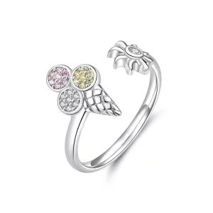 (imagen para) Anillo de helado de plata al estilo Pandora - SCR529