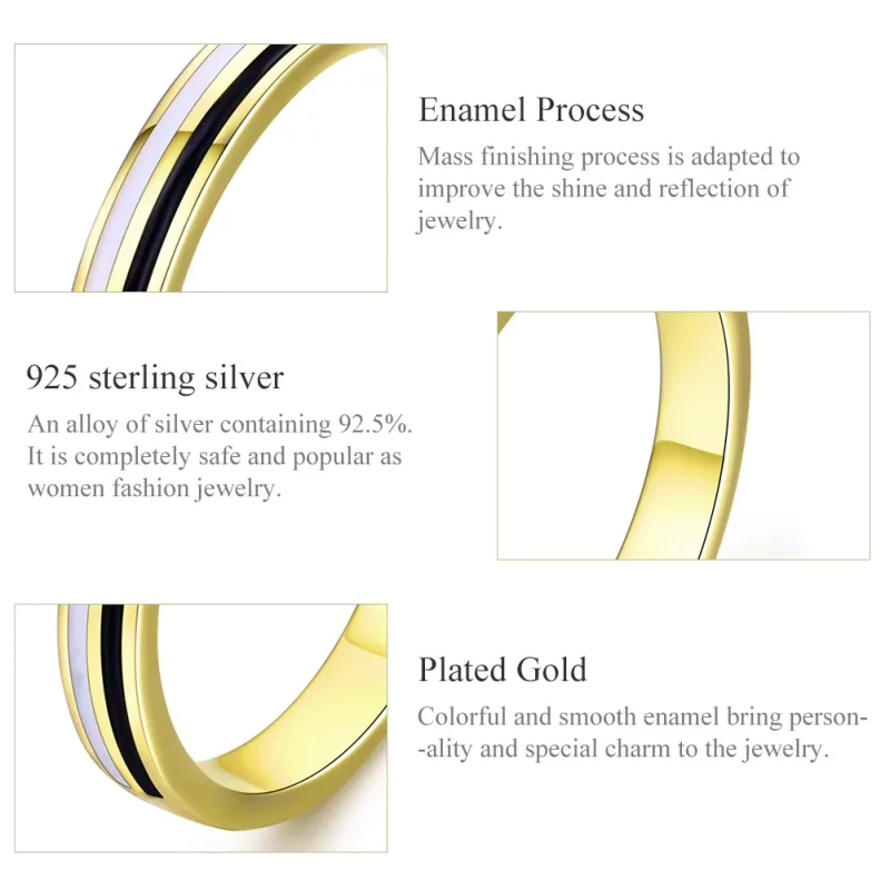 (imagen para) Anillo de moda dorado con estilo Pandora - SCR523 - Ver 3