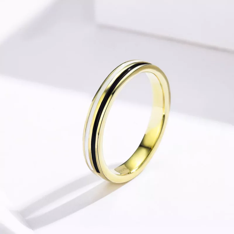 (imagen para) Anillo de moda dorado con estilo Pandora - SCR523 - Ver 2