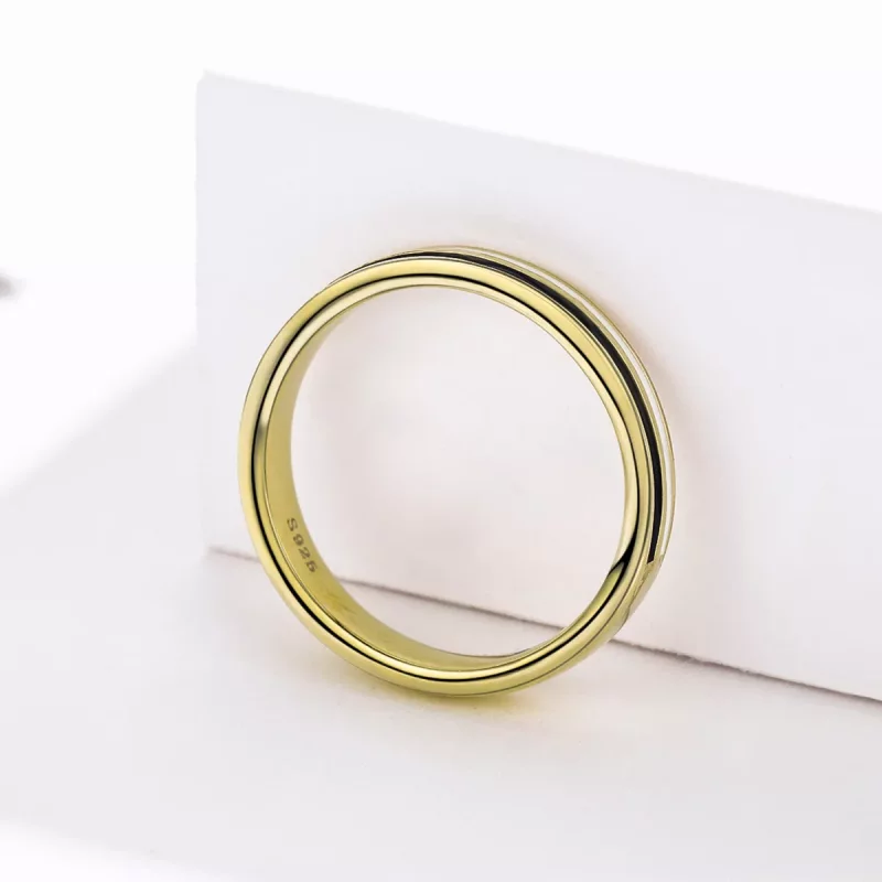 (imagen para) Anillo de moda dorado con estilo Pandora - SCR523 - Ver 4