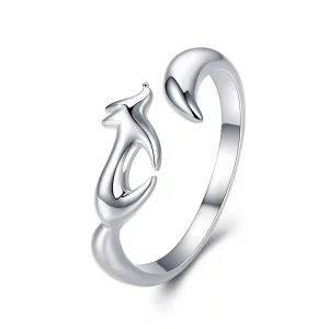 (imagen para) Anillo de Plata al Estilo Pandora con Zorrito - SCR478