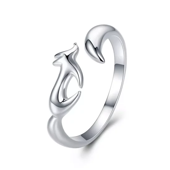 (imagen para) Anillo de Plata al Estilo Pandora con Zorrito - SCR478